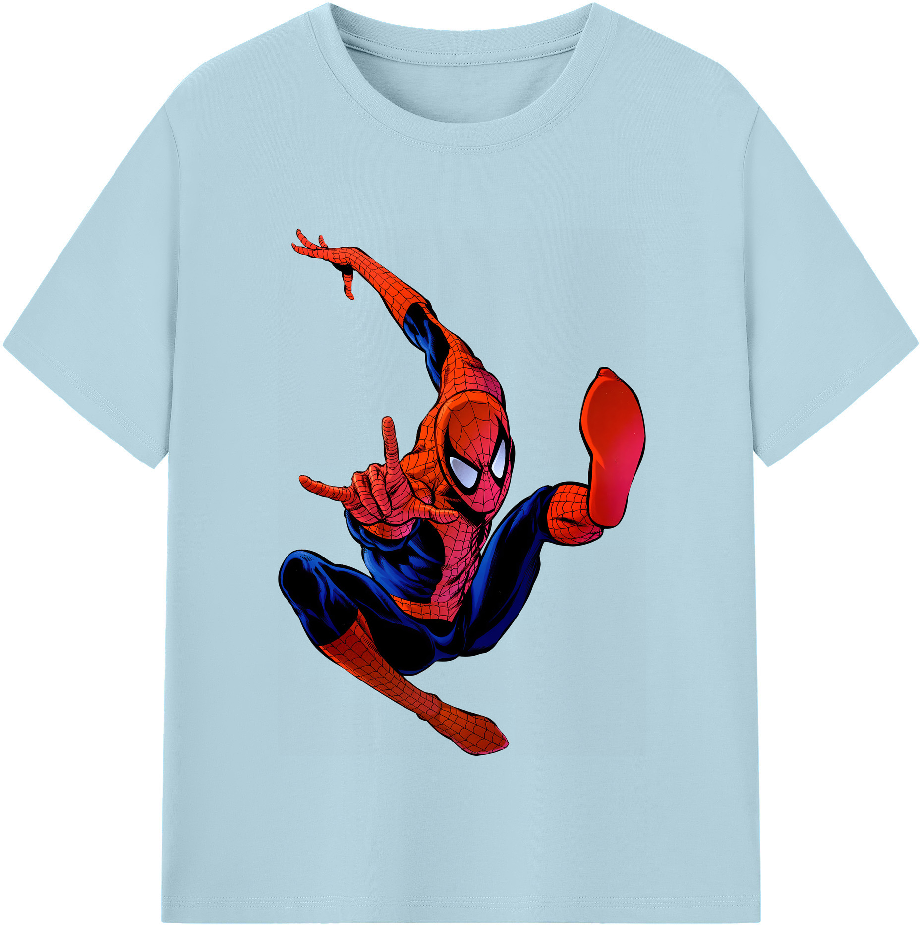（画像用） Spider Man スパイダーマン 綿100％半袖Tシャツ（フロントプリント）